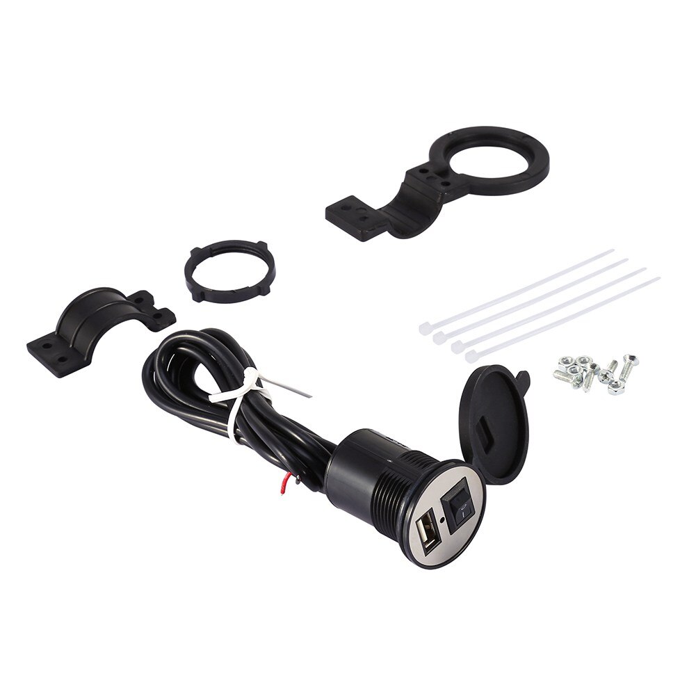12v-24v usb motorfiets mobiele telefoon voeding oplader waterdichte poort aansluiting voor iphone 6 6 plus ipad mini ipad 6 gps tablets