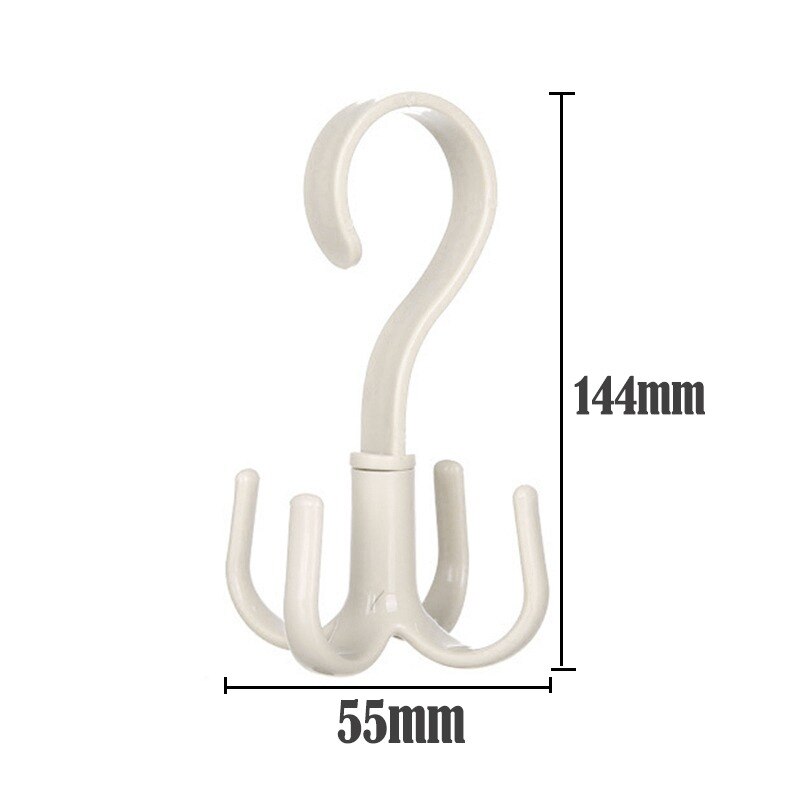 Space Saving Bag Holder Bag Hanger Wardrobes Clothes Rack Degree Rotation Shoes Belt Scarf Hanging Rack Kitchen Pot Pan Hanger: Beige