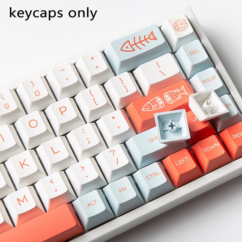 141 Keys Original Height OEM PBT Keycaps Full Set Mechanical Keyboard Keycaps PBT Dye-Sublimation GMK Salmon Key Caps