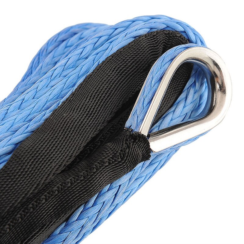 7700Lbs Elektrische Winde Seil Nylon Seil Hohe Festigkeit Faser Seil 6mm x 15M Auto Anhänger Seil Anhänger Gürtel