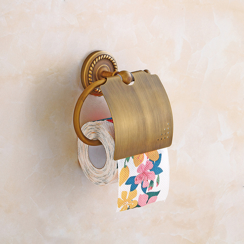 Antique Bathroom Accessories Corner Shelf,Toilet Brush Holder,Paper Holder,Towel Holder,towel rac, bathroom Hardware brass