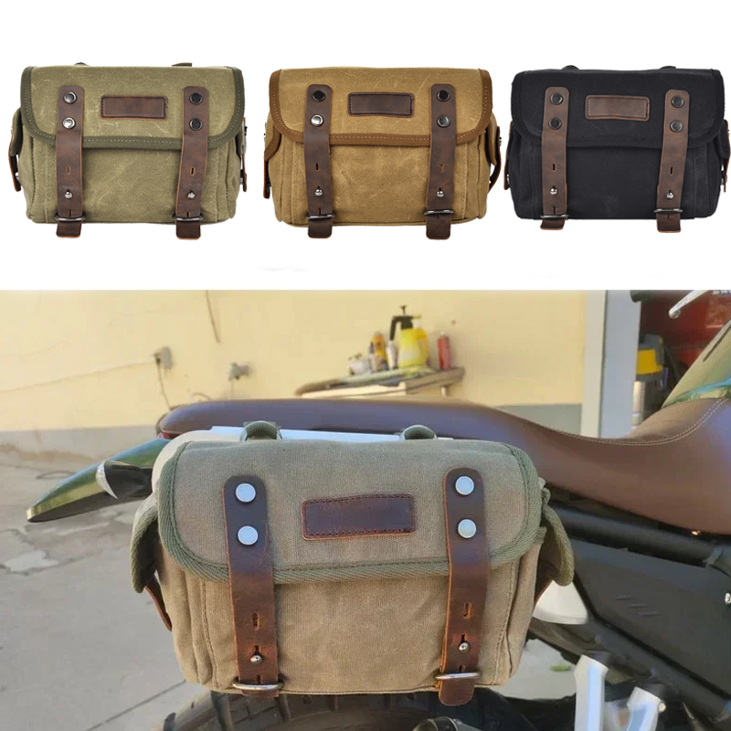 Vintage Motorfietsen Accessoires Tas Zijtas Zadeltas Voor Motorzadeltas Voor Motorfiets Waterdichte Crossbody Tas