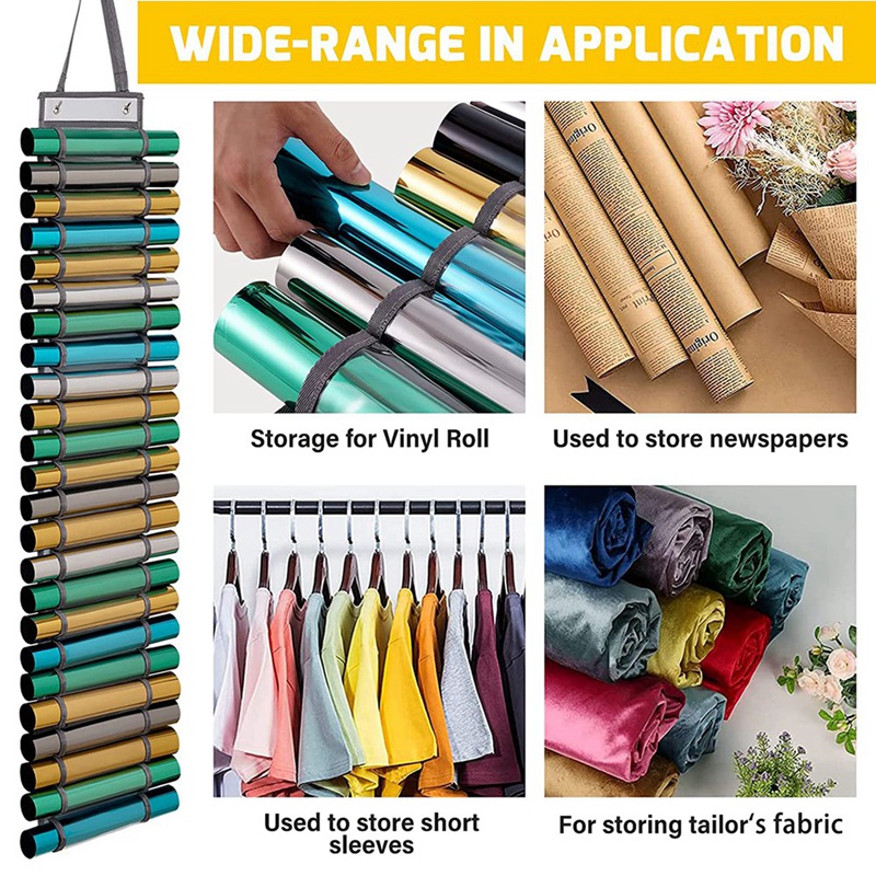 Vinyl Roll 24 Compartments Craft Room Hanging Vinyl Storage Storage Rack Wall Storage Rack Suitable For Crafts