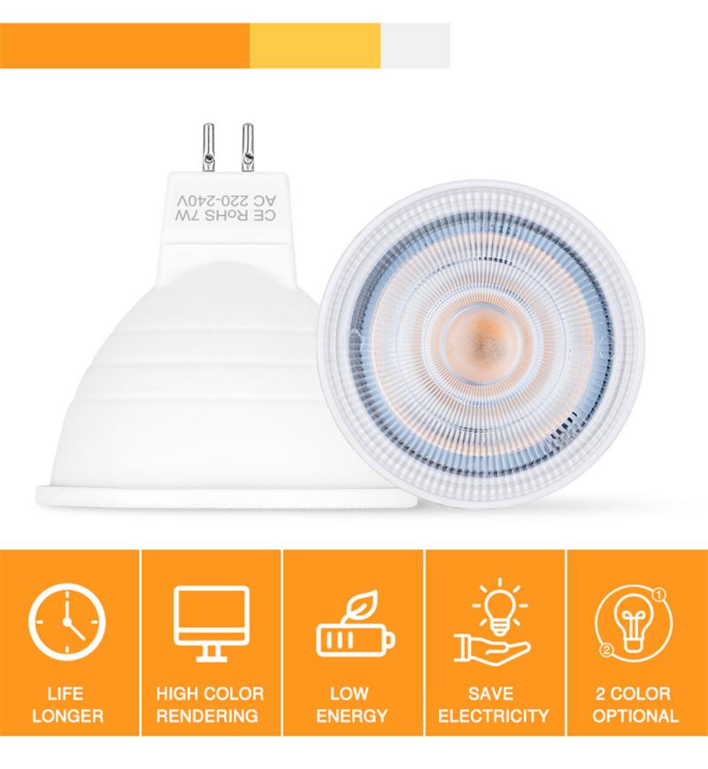 GU10/MR16 220V Led Lamp Cup 2835 Smd Spaarlamp GU10 MR16 Plastic Pakket Aluminium Lamp cup Energiebesparende Verlichting Lampen