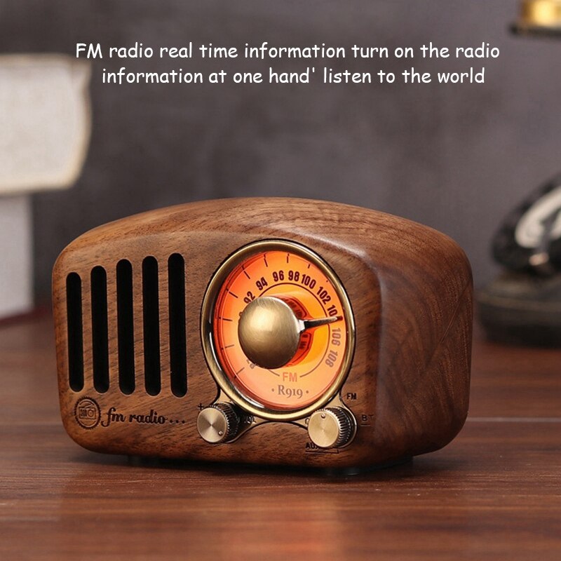 R919 retro Radio Bluetooth Lautsprecher, FM Radio Mit Altmodische Klassische Stil, Bluetooth, Tf-karte Slot