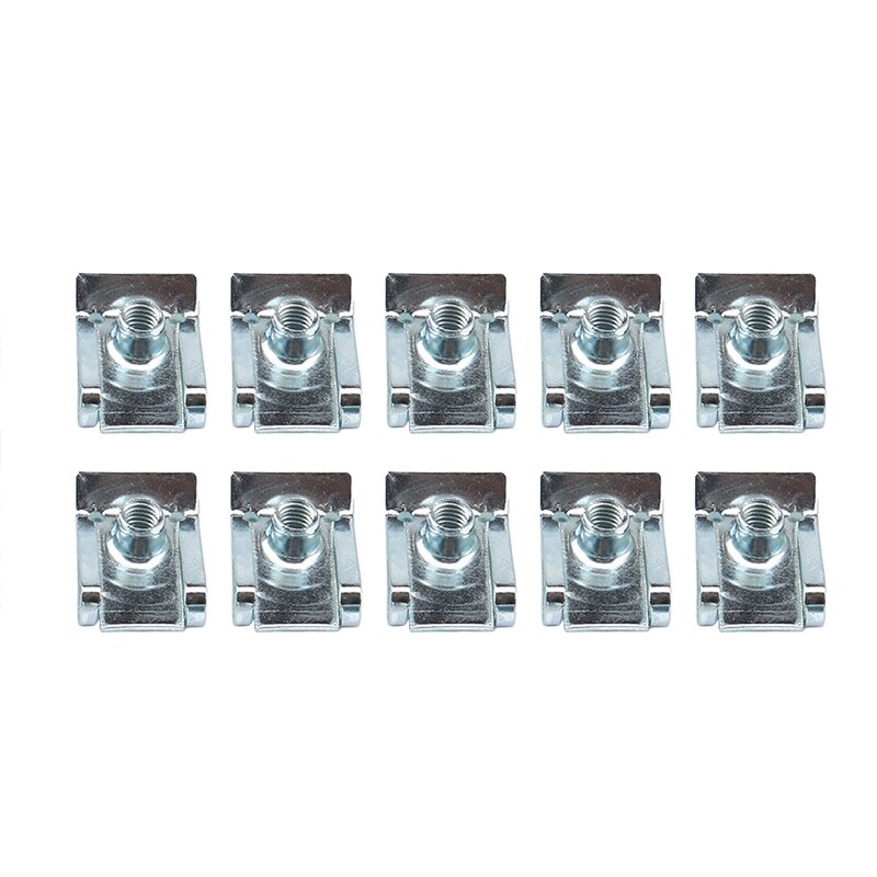 10pcs M4/M5/M6/M8 For Motorcycle Car U Nuts Speed Clip Fastener Assorted Kits 304 Stainless Steel U-shaped Clip Chimney Nut: M5