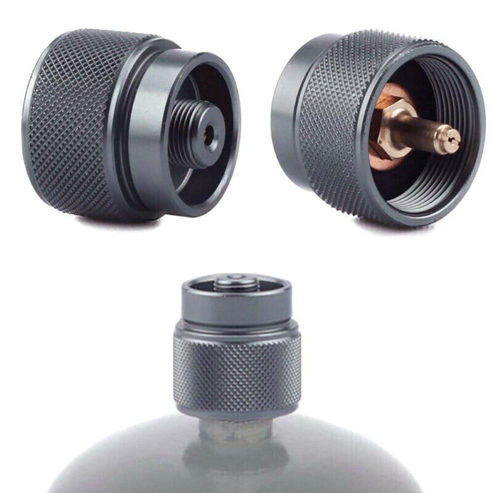 Gass tank adapter utendørs 1 lb komfyr tank adapter gass propan sylinder kobling beholder ventil utendørs tur camping verktøy