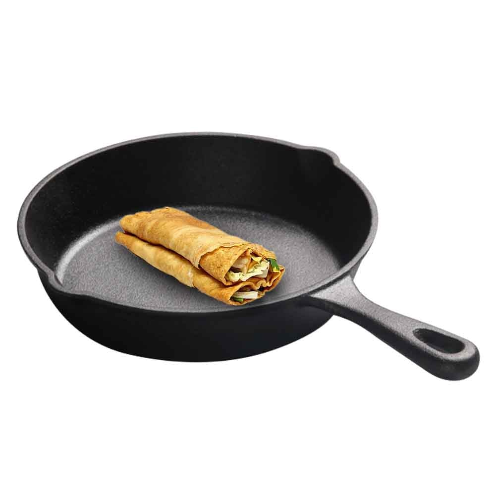 Hem gjutjärnspanna köksredskap matredskap ägg pannkaka stekpanna slät yta kök mini non stick för induktionsspis