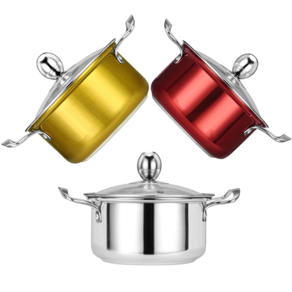Mini lagerpotte med læbe rustfrit stål suppe gryde køkken lager gryder køkkengrej kogekande køkken madlavningsværktøjer