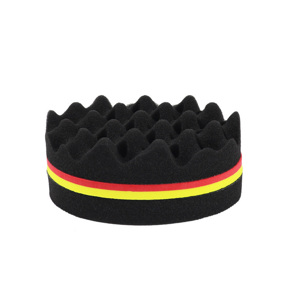 Spazzola per capelli ovale a doppio lato Magia intrecciare Spazzola in spugna Fori grandi Spazzola in spugna da barbiere intrecciare capelli afro arricciare venire strumenti per la cura dei capelli: prugna