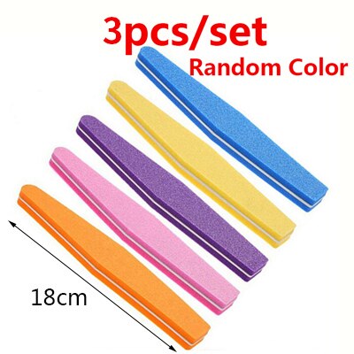 Nail File Nail Buffer 100/180 Sandpaper Nails Sanding Blocks Grinding Polishing Pedicure Manicure Care Nail Tools: 3pcs M153