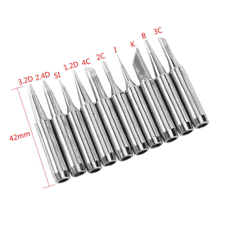 Lot de 15 pointes de fer à souder en cuivre pur 900 m pour station de soudage 936, 937, 938, 969