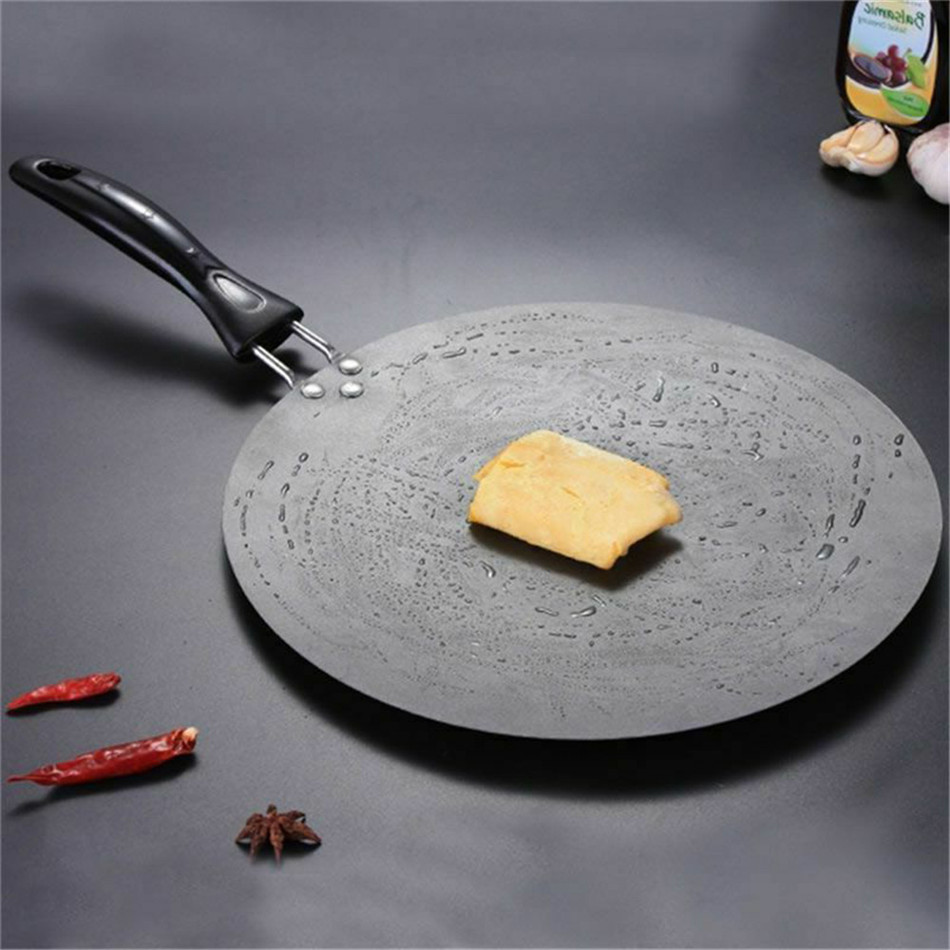 Ttlife 30cm keuken bakplaat antiaanbak grill gietijzer omelet crêpe ronde kookgerei pannenkoekenpan