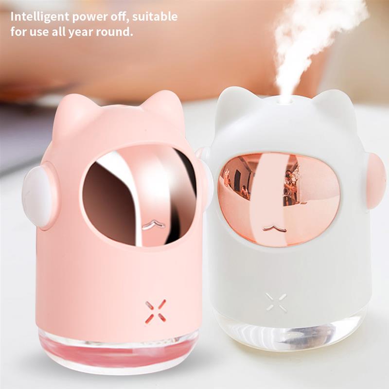 Luftbefeuchter 2W USB 300ml Luftbefeuchter Einstellbar Cartoon Diffusor Mit Bunten Licht