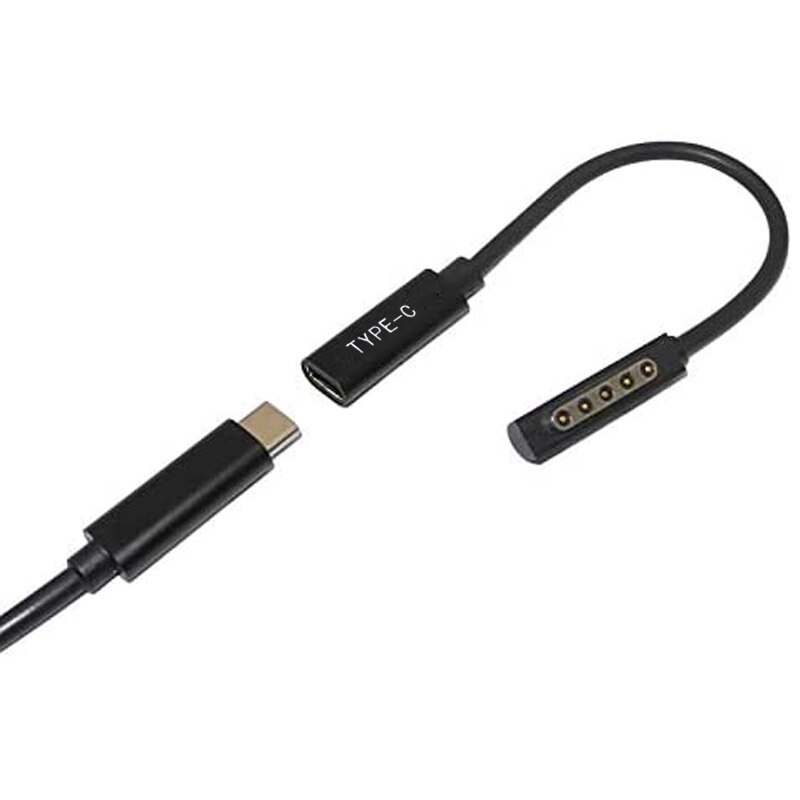 Cavo di ricarica PD di tipo C convertitore adattatore per caricabatterie USB C femmina per Tablet Microsof Surface Pro 1/2