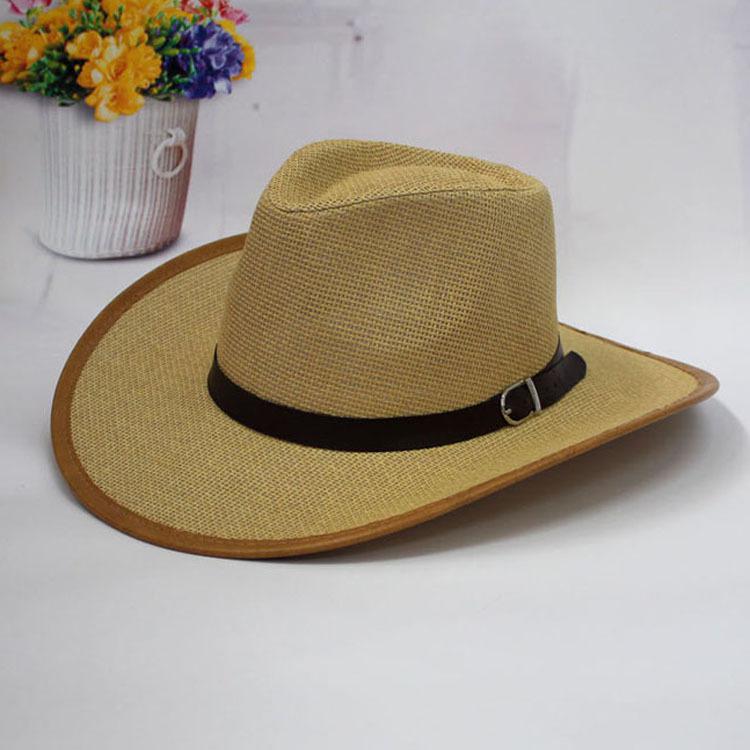 rubin vicky vest cowboy stråhatt til menn og kvinner jazzhatt utendørs sommerhatt: 3