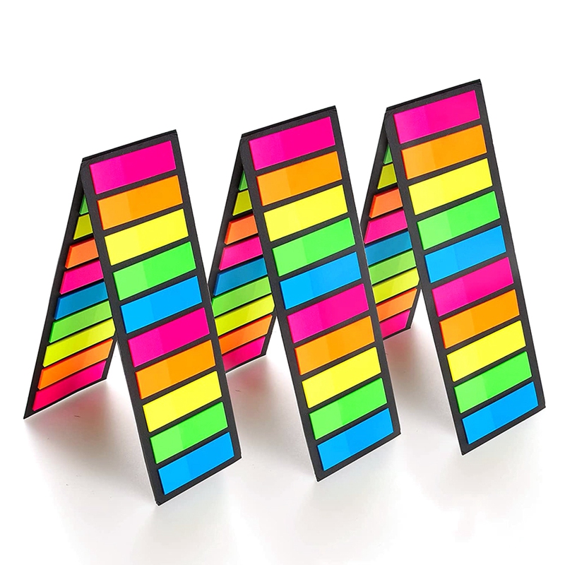 Fluorescent Translucent Sticky Note Flags, Index Tabs, Page Flag Markers: Orange