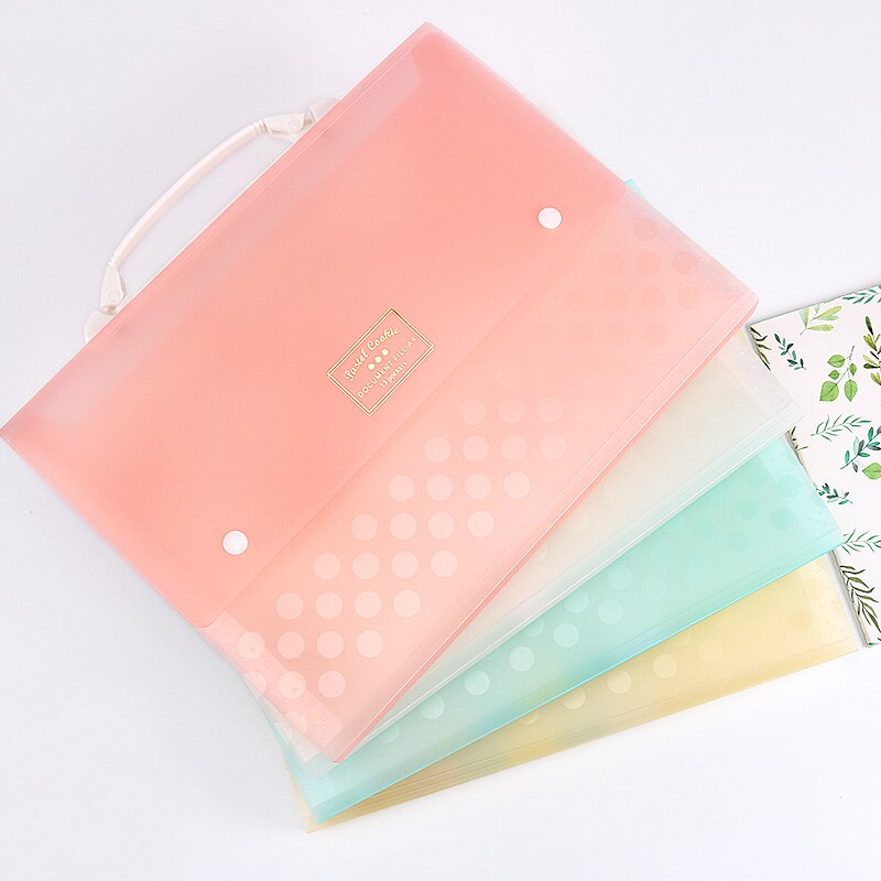 Kokuyo pastel cookie orgel taske flerlagsmappe  a4 stor kapacitet bærbar opbevaringstaske wsg-dfc