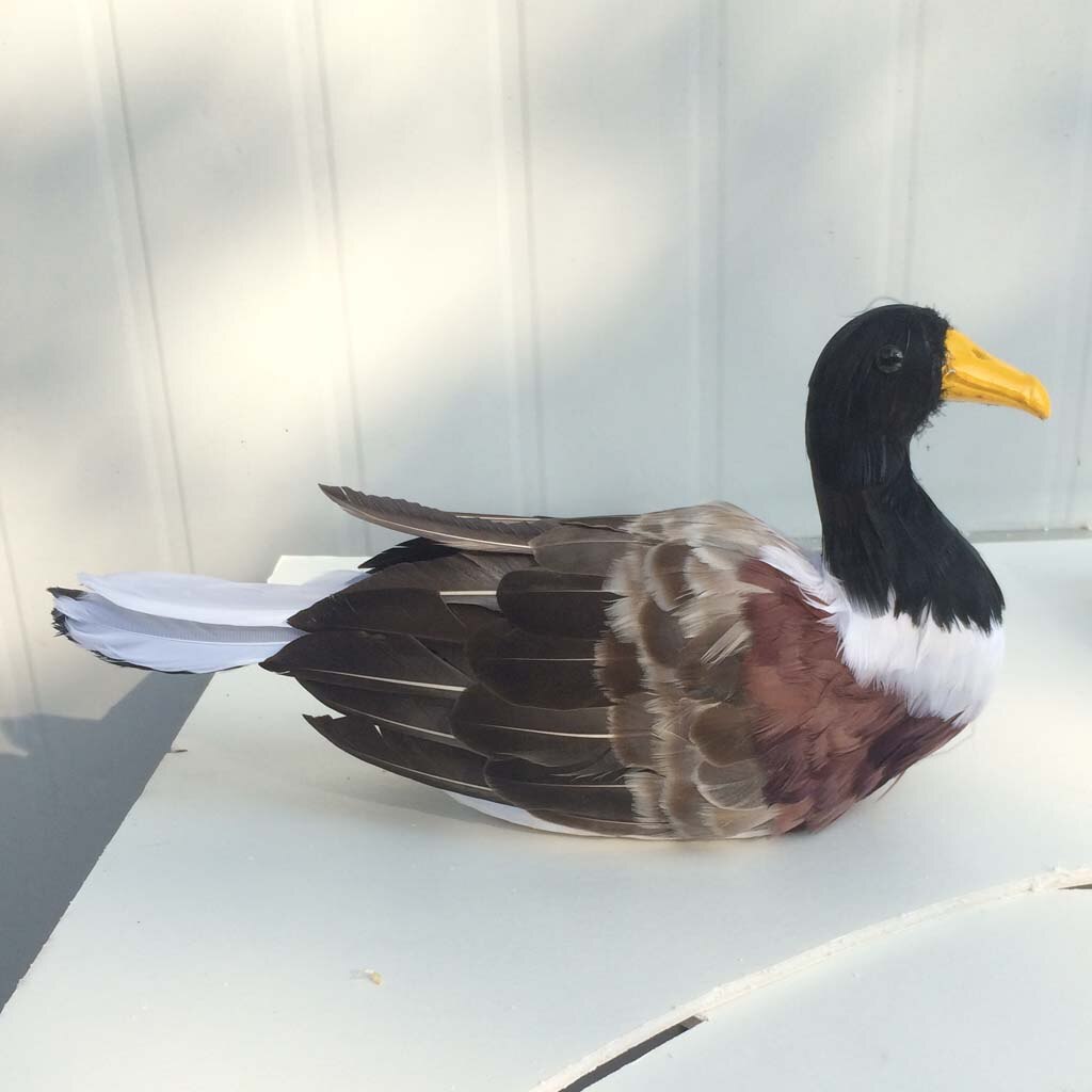 Artificial Realistic Black Raven Birds Duck Decoy for Home Christmas Party Decoration Xmas