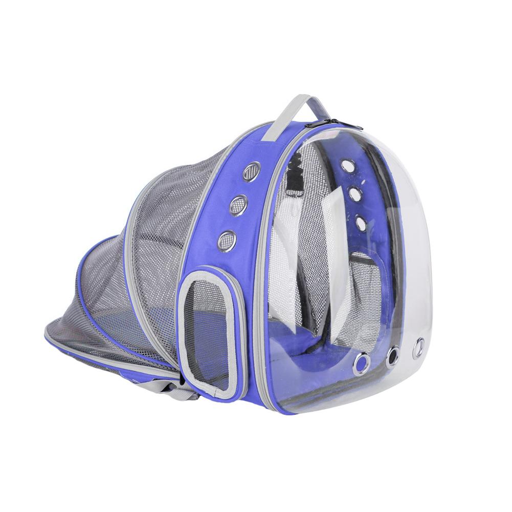 Tragbare Haustier Katze Rucksack Faltbare Multi-Funktion Haustier Hund Träger Tasche Große Raum Kapsel blasiert Schulter Haustier Rucksack Zelt käFeige: Blau