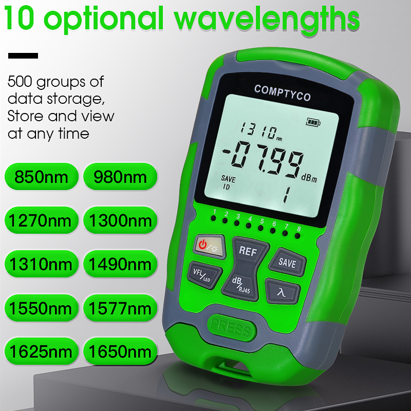 COMPTYCO AUA-MC70 Optical Power Meter 4 in 1 Multifunction Fiber Network Cable Tester Visual Fault Locator 1-50MW(optional)