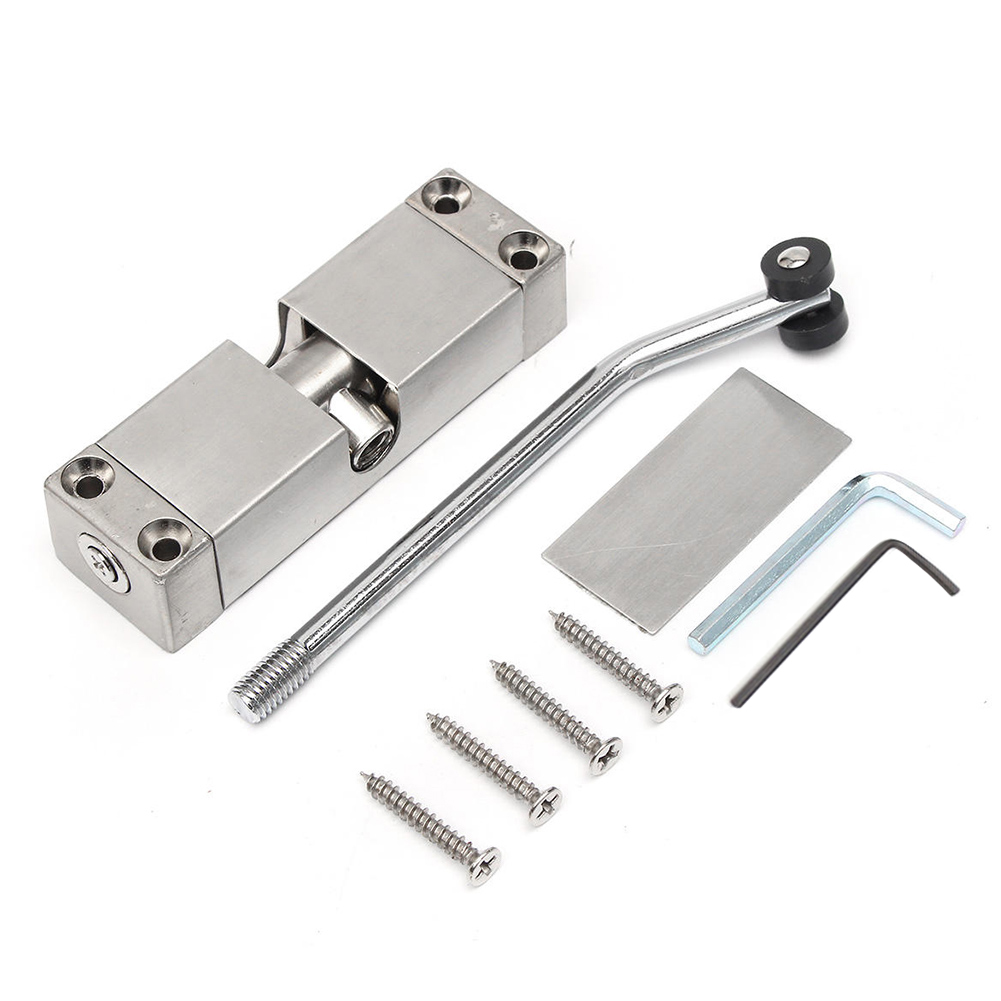 Spring Surface Mounted Simple Adjustable Automatic Security Locks Stainless Steel Closing Door Closer Home