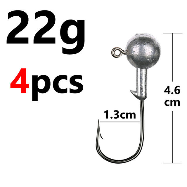 1g 2g 3g 4g 5g 10g 20g 22g 25g 28g Coating High Carbon Stainless Head Hook Jig Bait Fishing Hooks For Soft Lure Fishing: 22g