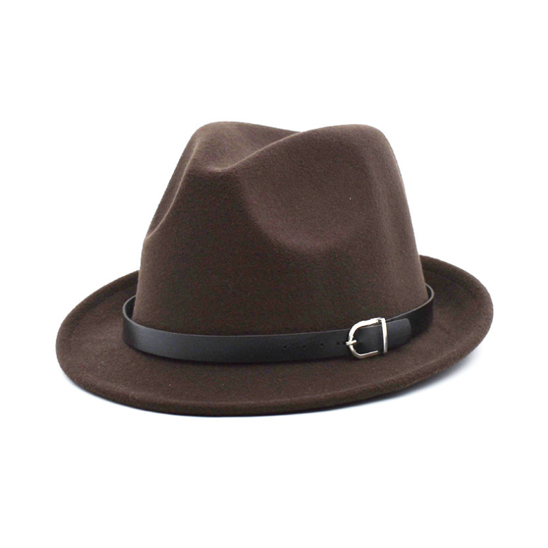 Classic Felt Jazz Fedoras Hats Large Brim Cloche Cowboy Panama for Women Men Black Red Trilby Derby Bowler & Top Hat: 8