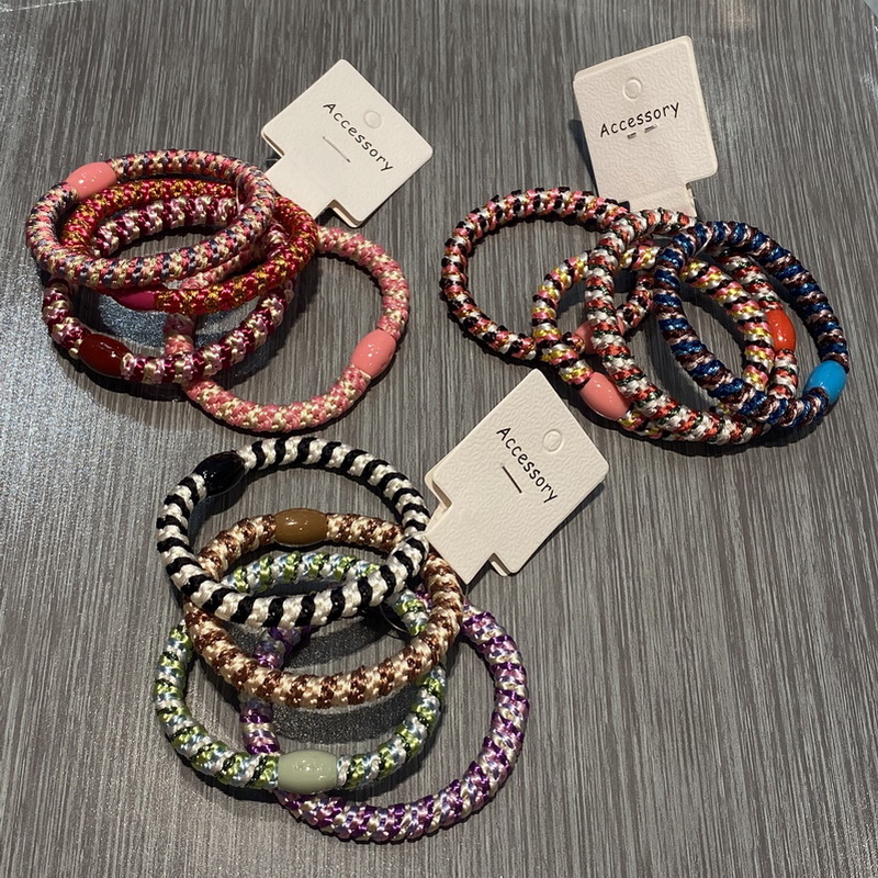 4 stks/set Vrouwen Hoge Elastiek haar elastiekjes Weave Rubberen Bandjes Voor Armbanden dames elastieken haarelastiek knekki haar elastiek Mode knekkies haar elastiek haarelastiekjes dames