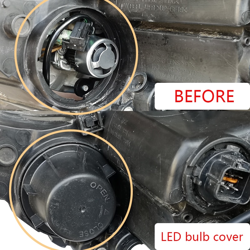 1 unidad de tapas de polvo para faros delanteros LED, cubierta trasera extendida para kia nouvelle ceed stonic soul nouveau sportage sorento potima
