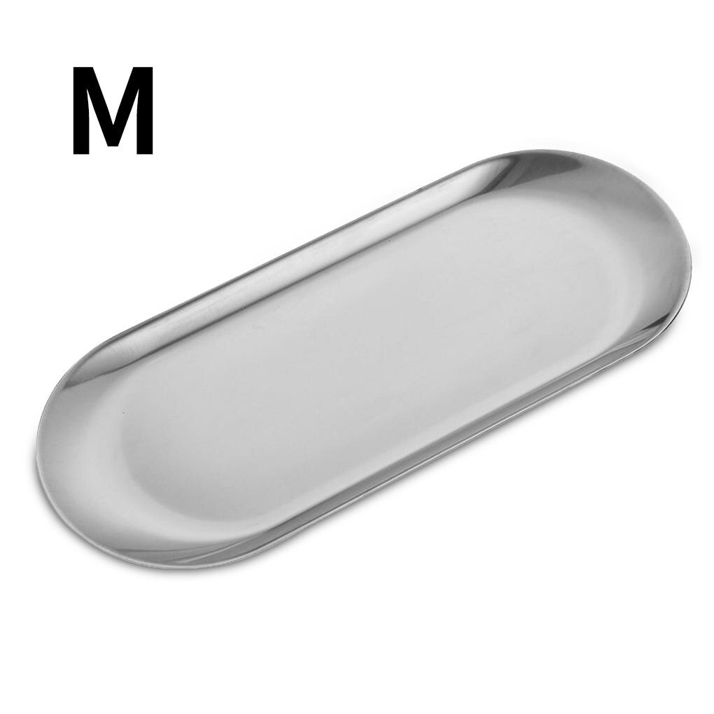 Cake Storage Dining Plate Snack Western Bread Toast Dessert Tray Home Stainless Steel Dish Ring for Party Banquet: Grey