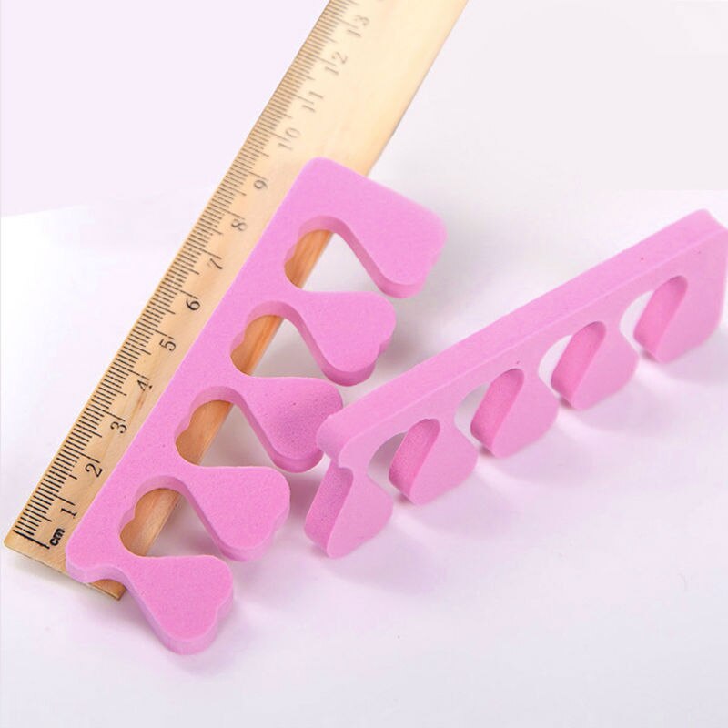 Séparateur d'orteils et de doigts en mousse éponge douce, outil de manucure et pédicure pour Salon de Nail Art, coussin de lissage orthodontique, soins des pieds, 1 paire/2 pièces