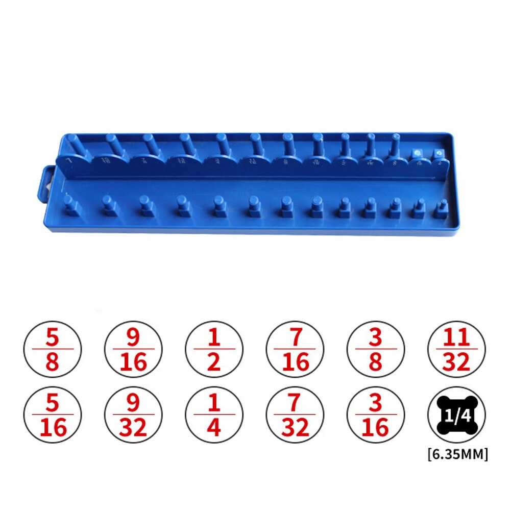 Socket Organizer Tray Rack Storage Holder Tools Set Home Repairing Shelf Stand Bracket Inch 1/4 1/2 3/8 For Garage Workshop