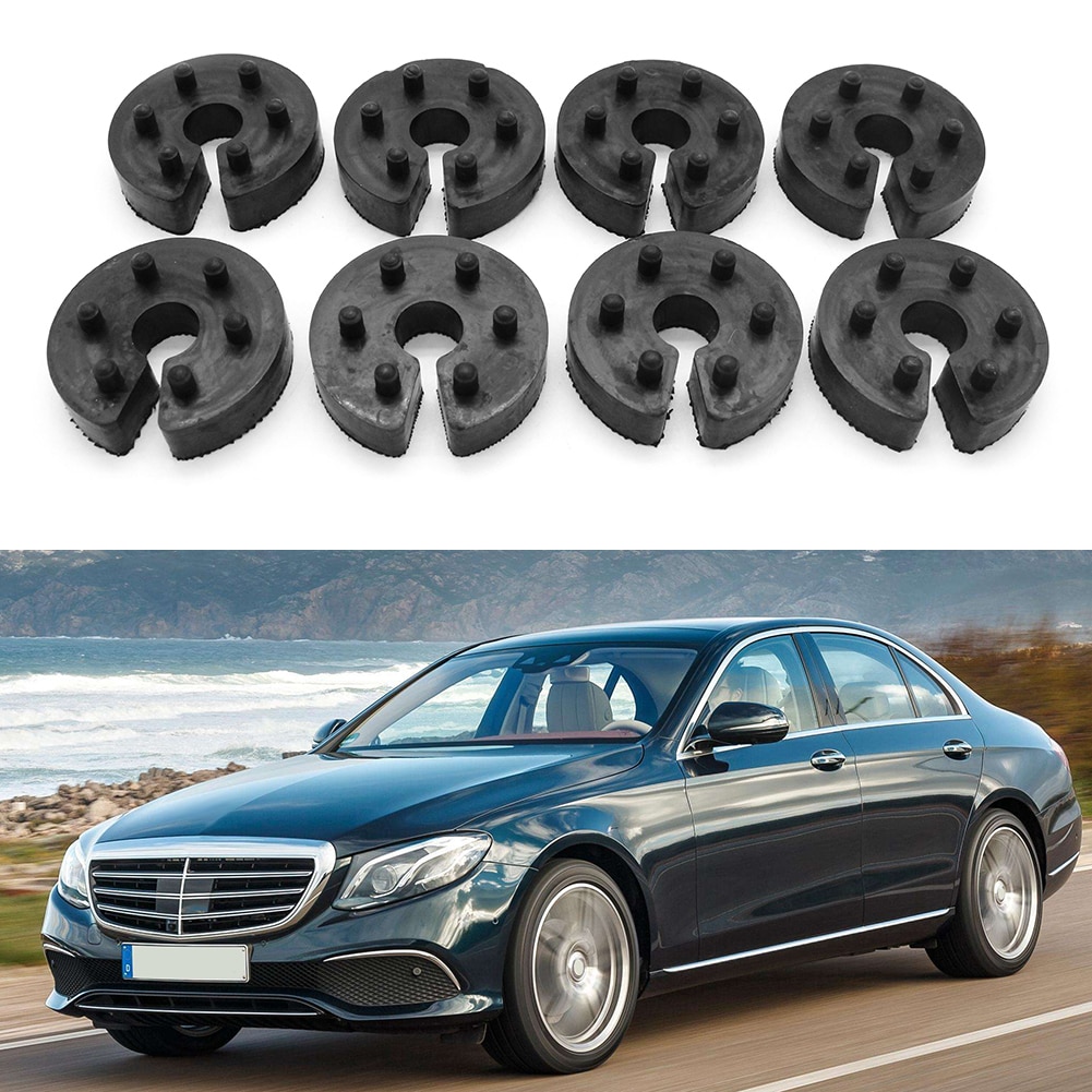 Componentes duraderos para coche, limitador de deflexión de resorte, VA HA Paquete de 8 piezas negras, componentes de reparación Exterior de automóviles, 13mm
