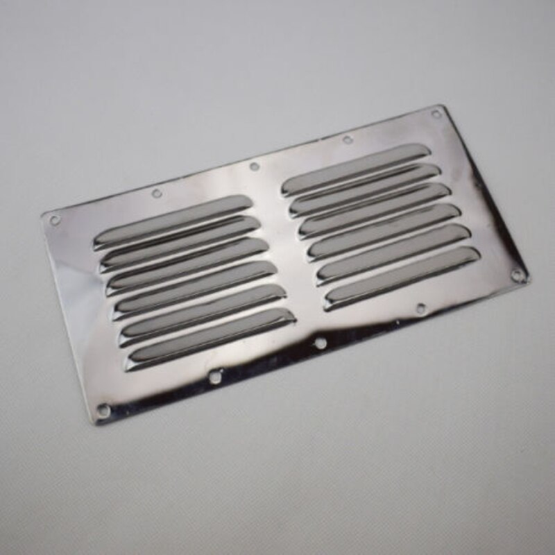 2PCS Trig Air Vent Louvred Grill Cover Ventilation Louvre Grille Stainless