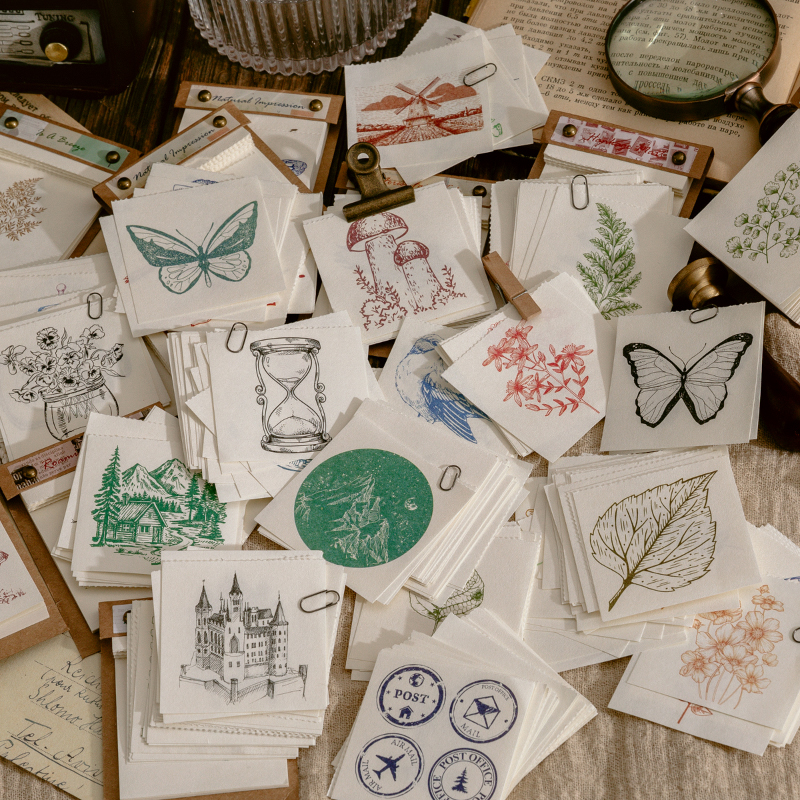 Livre de voyage avec animaux de la Jungle, 50 feuilles de papier artisanal rétro décoratif Vintage pour Scrapbooking, planificateur de Journal intime, DIY bricolage