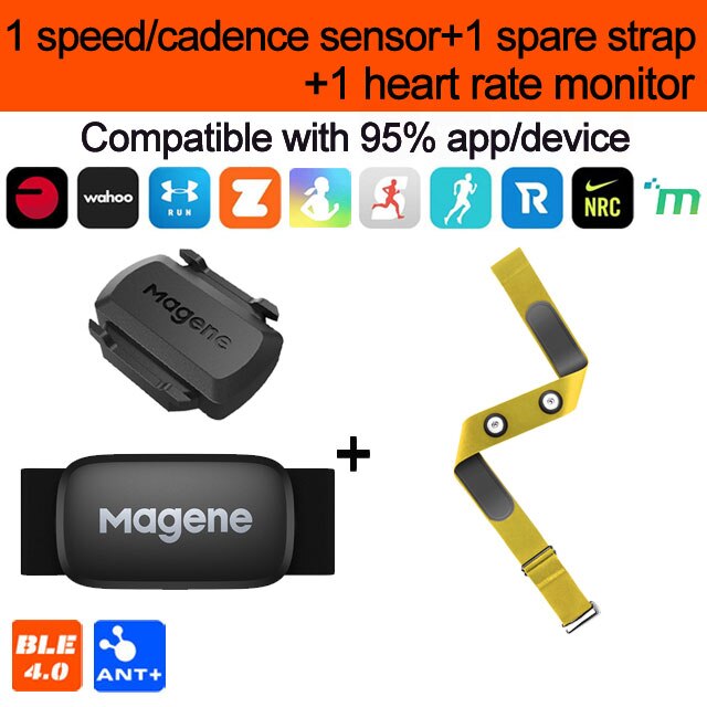 Magene H64 Hartslagmeter Borstband Ant + &amp; Bluetooth 4.0 Hartslagsensor IP67 Waterdichte Dual Modus Snelheid cadanssensor: Mode 13