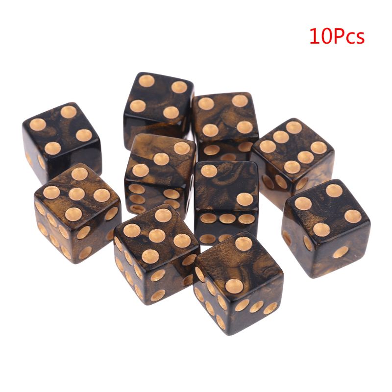 10 stuks/set nummer 16 vierkante veelvlakkige dobbelstenen kralen nummer wijzerplaten desktop tafelspel  d0lb: 1