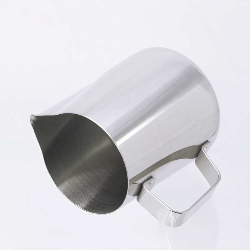 Stainless Steel Milk Frothing Pitcher - With Built-In Thermometer Perfect for Milk Frothers, with Internal Measurement (600ml)