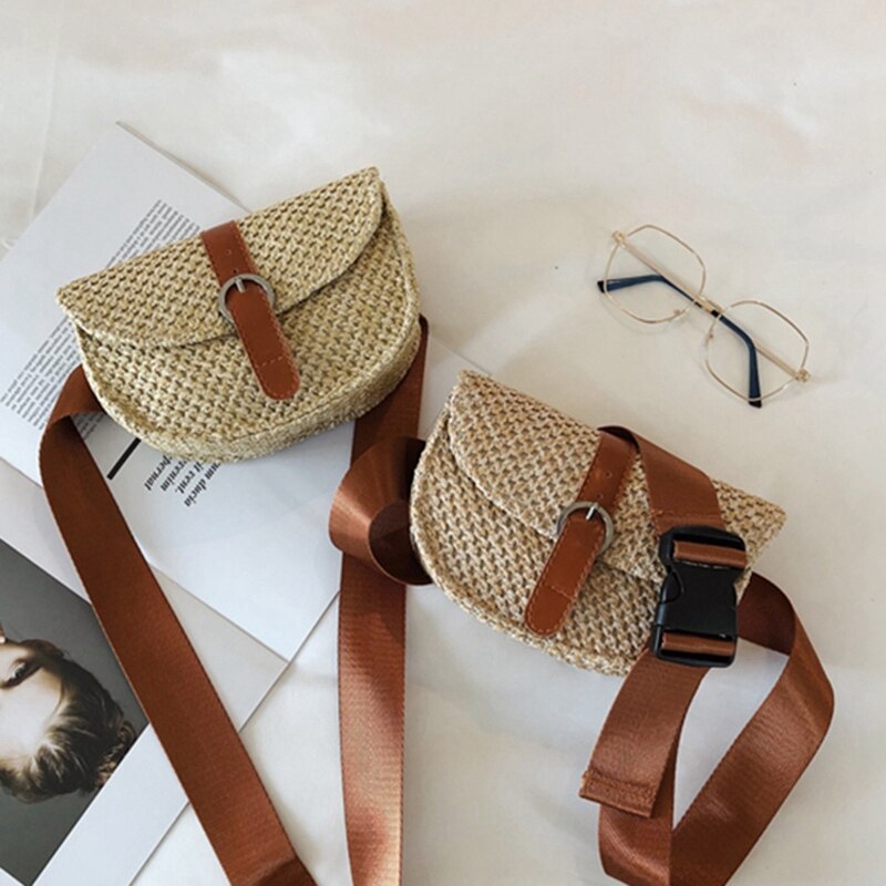 Bohemien dames rieten heuptas heuptas kleine strandtas dames schoudertas messenger bags