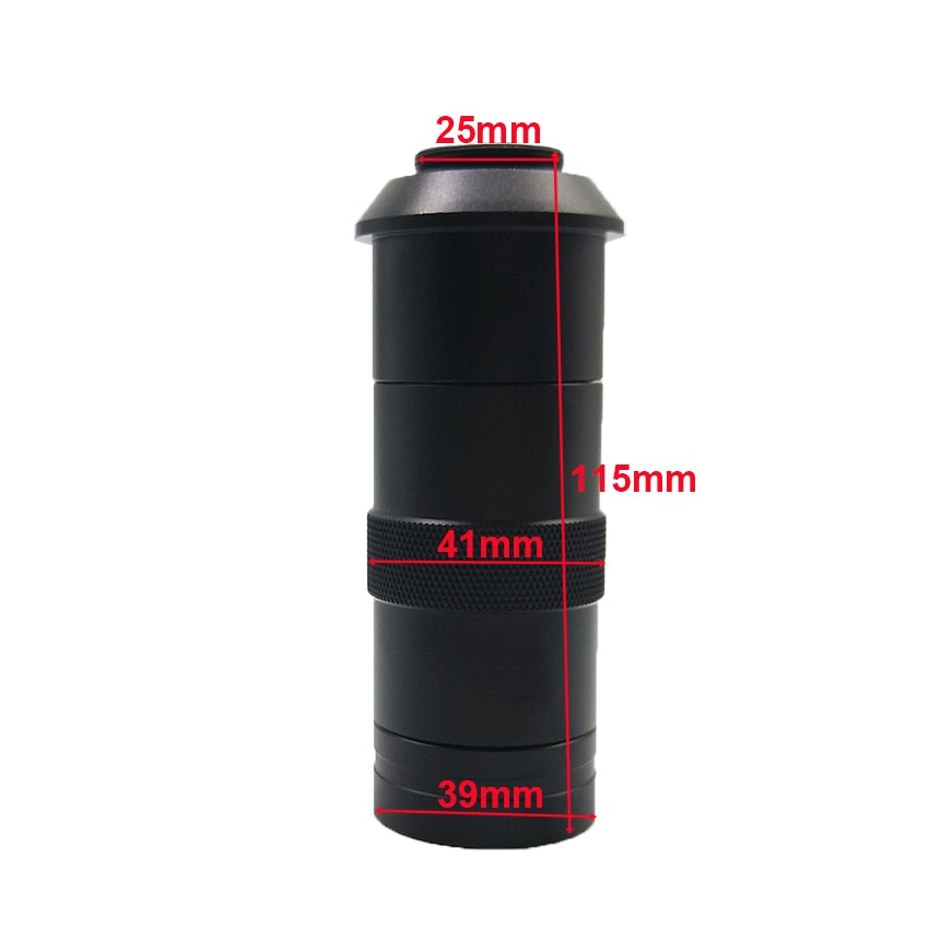 8-100x ccd cmos industri videomikroskop kamera justerbar zoom c-fäste lins glasförstoring okular för vga hdmi usb