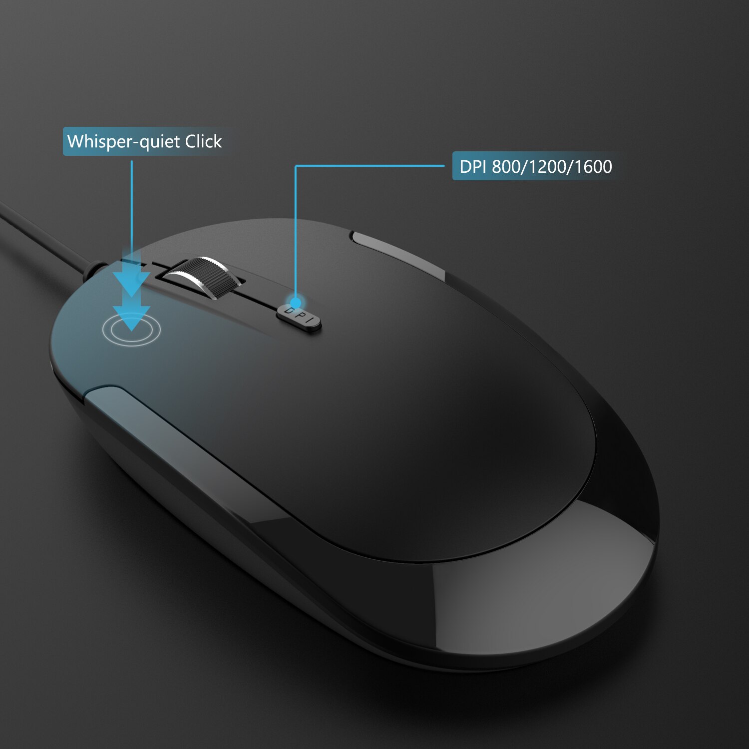 Jelly Comb Ultra Thin Wired Keyboard and Mouse Full Size USB Wire Corded Keyboard Mouse Combo Set with Number Pad for Computer
