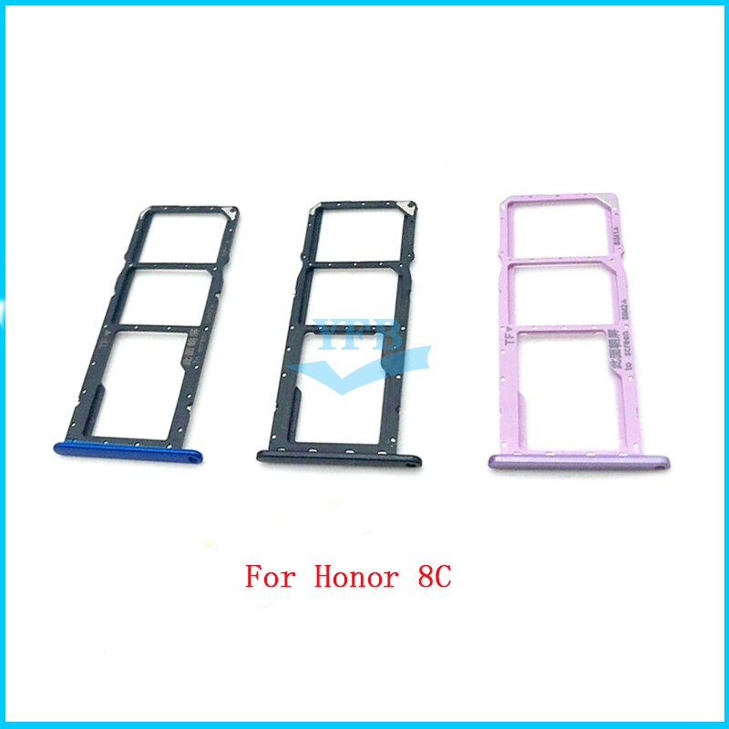 SIM Micro SD Card Tray Holder For Huawei Honor 8X Max 8C SIM Card Slot Adapter Socket Card Tray Holder Repair Parts