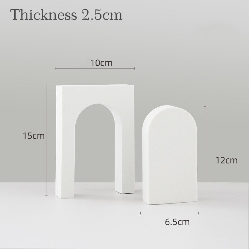 Photo Background Shoot Props Hard Foam Cubes Set Photography Decoration Studio Fotografia for Food, Drink, Jewelry, Cosmetics: Gate White 2pcs