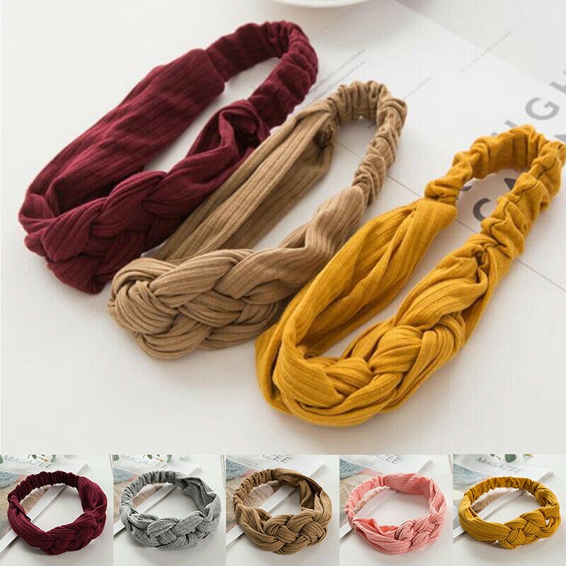 Kvinnor pannband tryck bohemisk bred turban twist kvinnor hårband flicka pannband ins bred dam huvudbonader hår accessoarer