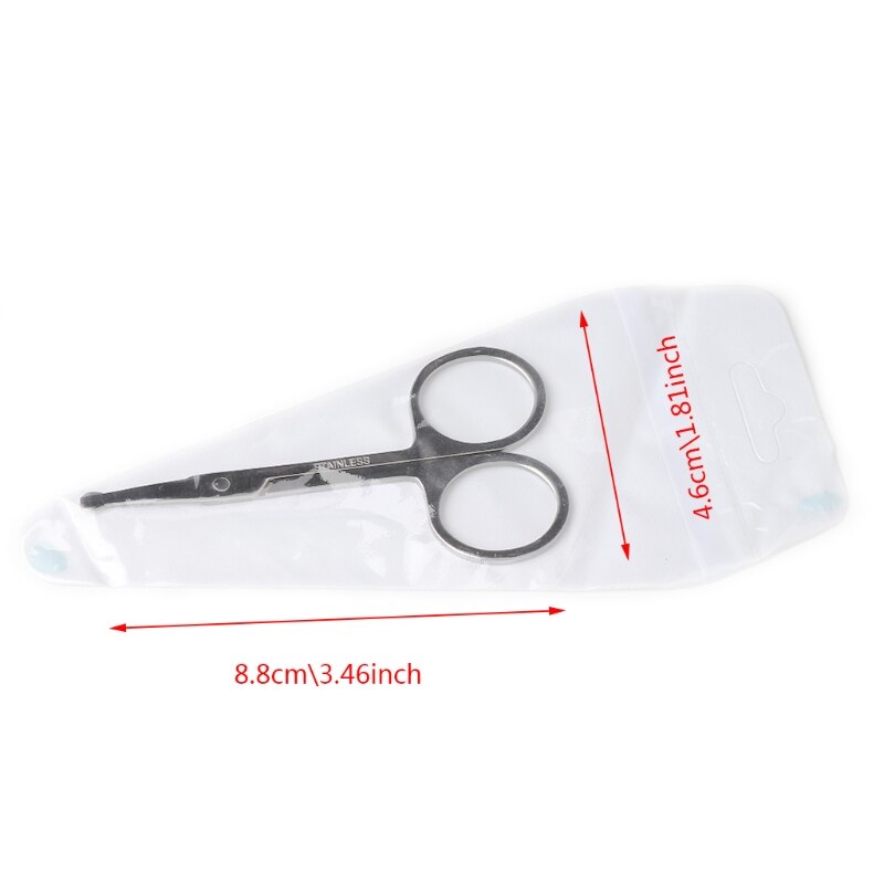 Stainless Steel Nose Hair Scissors Ear Facial Trimmers Cut Beauty Tool