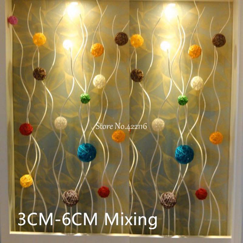 5m 20 Rattan Kugeln LED Schnur Lichter Weihnachten Girlanden Lichter AC Stecker draussen Ferien Schnur Fee Lichter Guirlande gerlyanda
