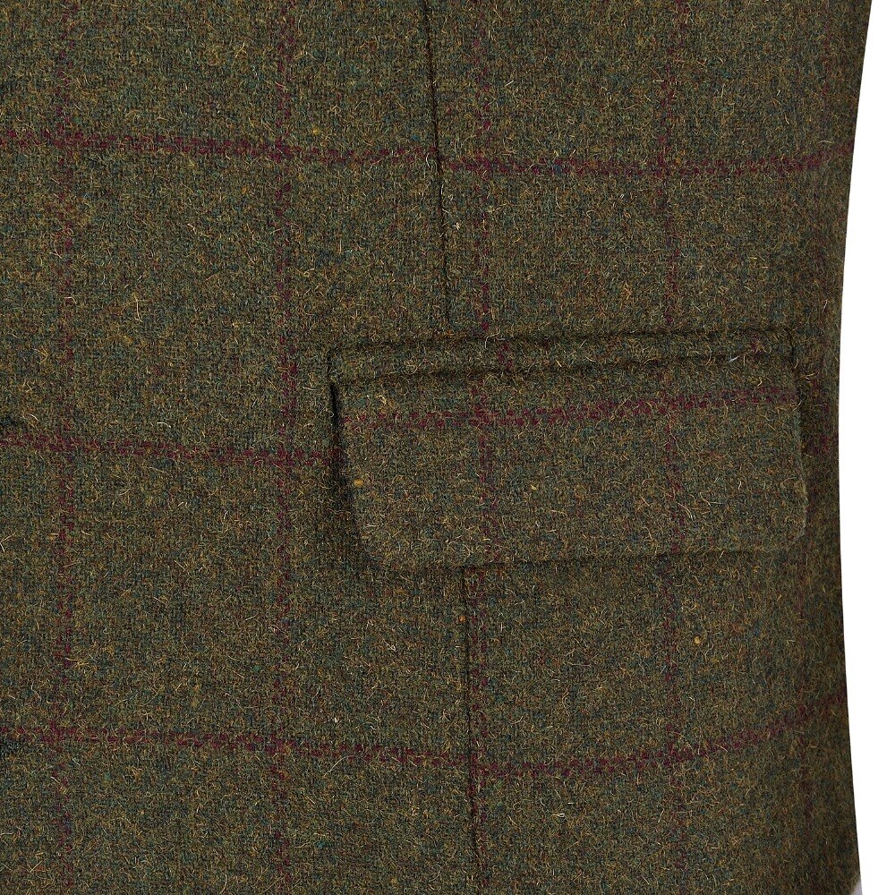 Herren Geschäft Armee GrüNe Weste Plaid Wolle einreiher Baumwolle Anzug Weste Weste Für Hochzeit Formale Weste Groomsmen