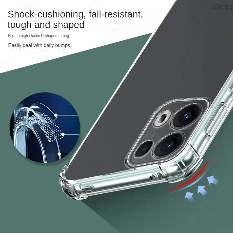 Four-Corners Shockproof TPU Case For OPPO Reno 13 Pro 5G Reno13 F FS 13F 13FS Cases Protective Cover Transparent Fundas Coque