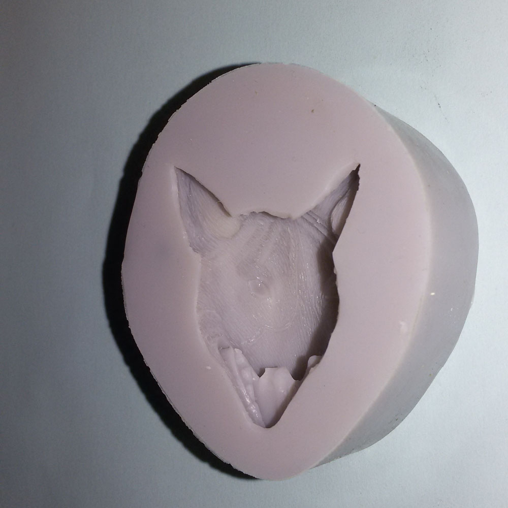 Bull terrier hond gezicht fondant mold resin klei mallen siliconen mal